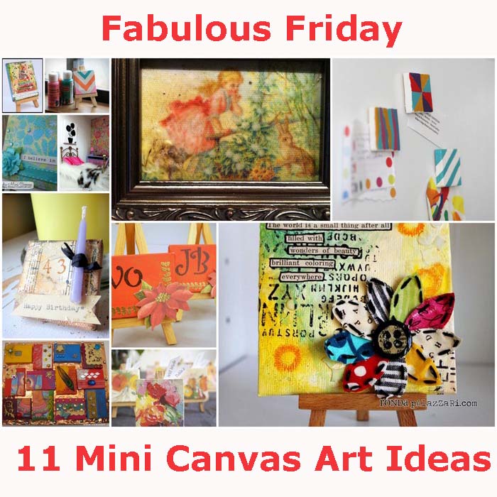 Fabulous Friday: 11 Mini Canvas Art Ideas • Vicki O'Dell
