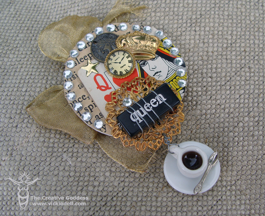 Ode to Alice Mixed Media Brooch