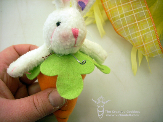 plush bunny for Easter wreath