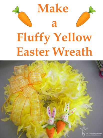 How to Make an Easter Wreath with Yellow Feathers