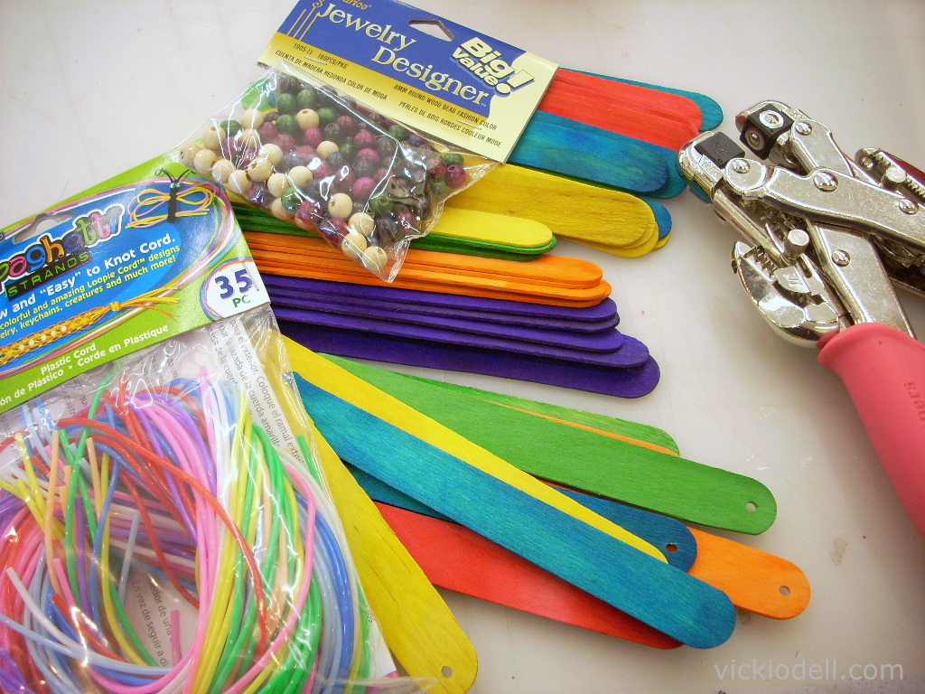 Make a Trivet with Craft Sticks and Wooden Beads