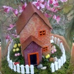 sizzix die cut house, miniatures, doll house,
