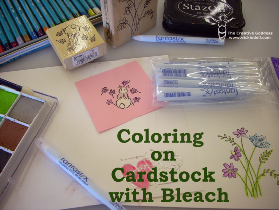 Card Making and Paper Crafting Techniques - Coloring with Bleach