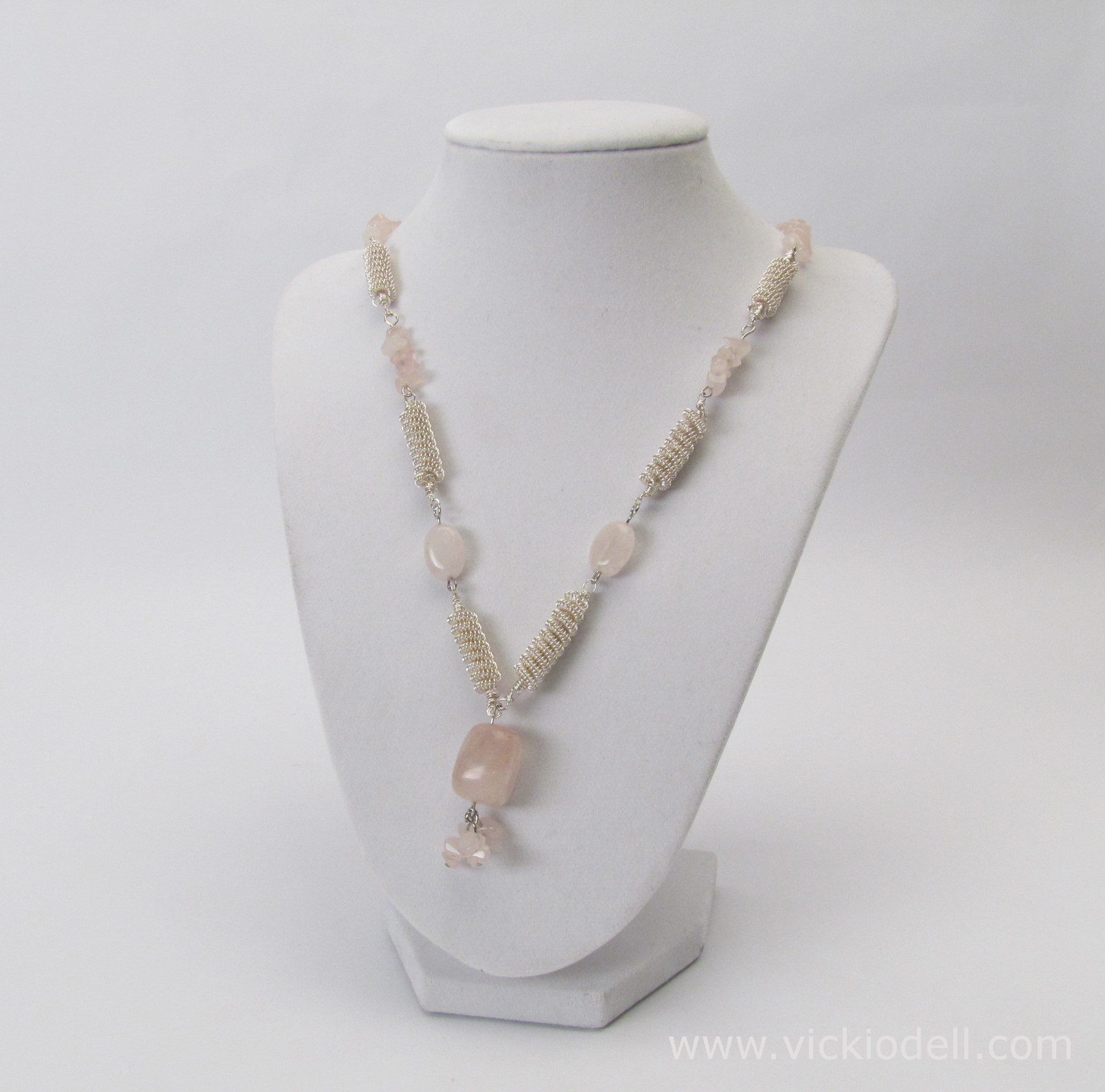 Make a Coiled Wire Bead and Rose Quartz Necklace with the Coiling Gizmo