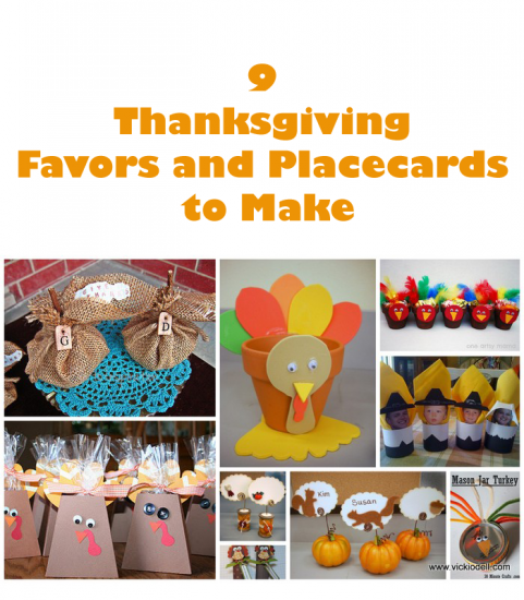 9 Thanksgiving Placecards and Favors to Make