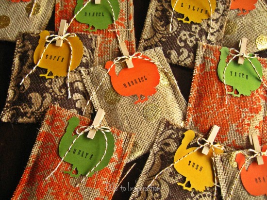 Thanksgiving Favor & Place Card Setting 