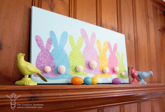 Easter Bunny Canvas for the Mantle
