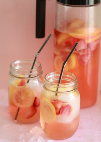 White Strawberry-Lemon Sangria