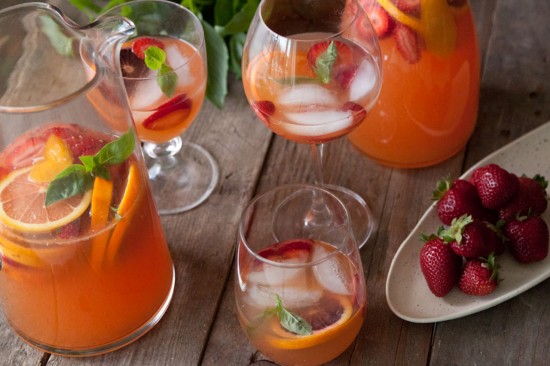 citrus and basil sangria