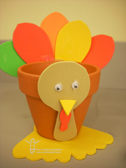 Clay Pot Turkey Treat Holder