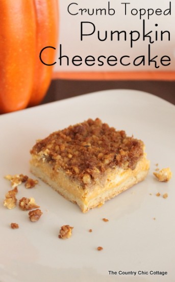 Crumb Topped Pumpkin Cheesecake Recipe