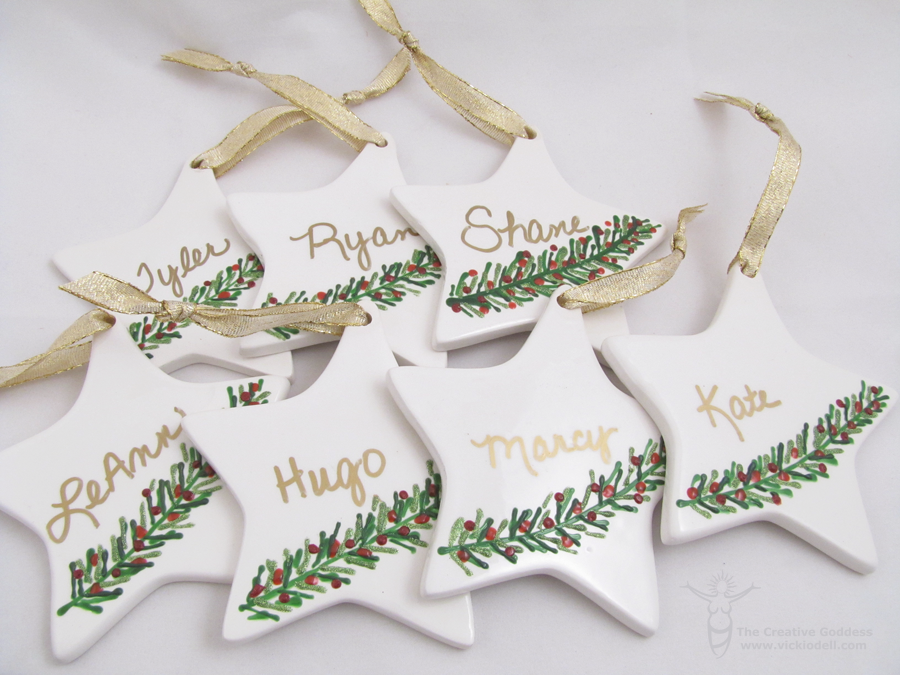 personalized ornament party favors