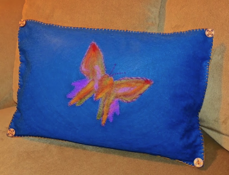 Needlefelted pillow lisa fulmer