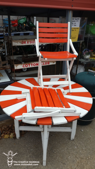 Italian table and three chairs