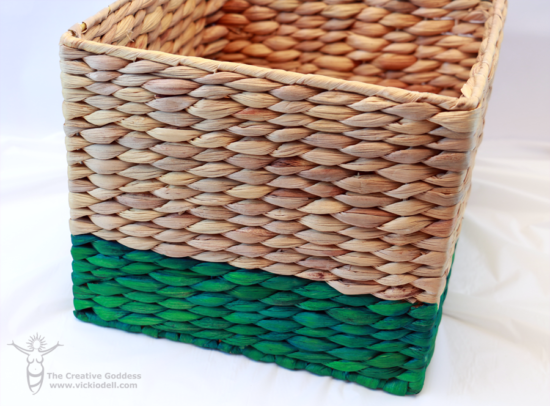 embroidery basket, sweet grass basket, FolkArt Ultra Dye