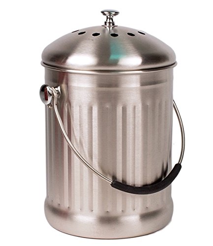 Stainless Steel Kitchen Countertop Compost Bin