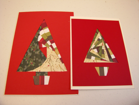 Christmas card made with iris paper folding