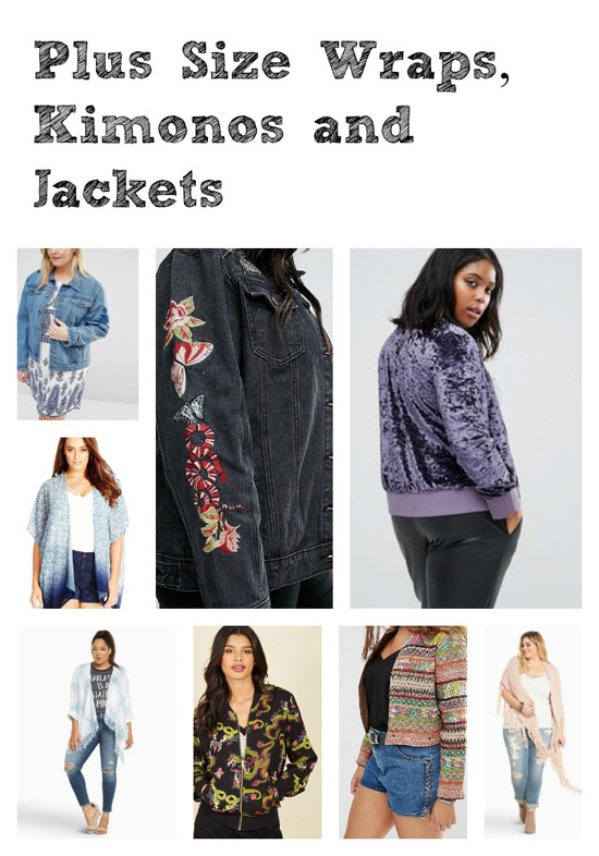 Plus Size Wraps, Kimonos and Jackets