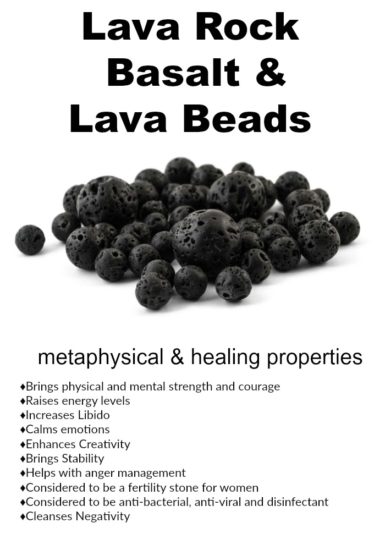 black lava rock healing properties