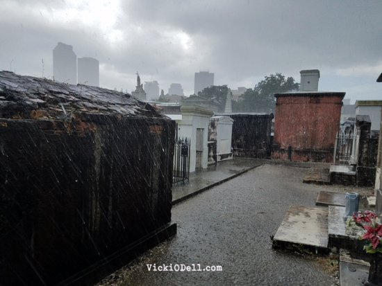 Rain in Cemetery No 1 NOLA