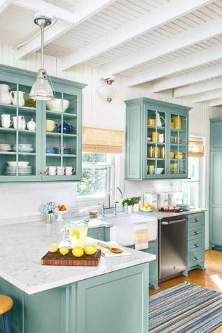 Aqua Kitchen Cabinets?