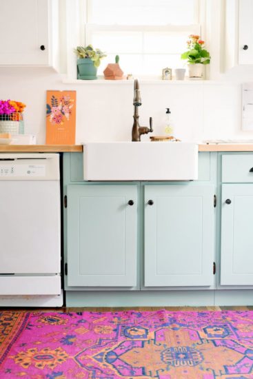 Aqua Kitchen Cabinet Inspiration • Vicki O'Dell