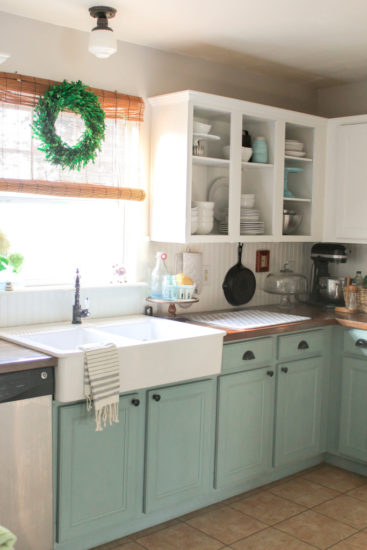 Aqua Kitchen Cabinet Inspiration • Vicki O'Dell