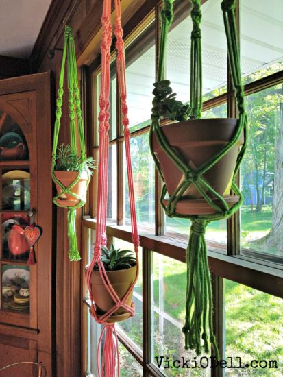 3 Modern Bohemian Plant Hangers 