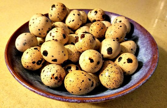 The Benefits of Quail Eggs - quail eggs in handmade bowl