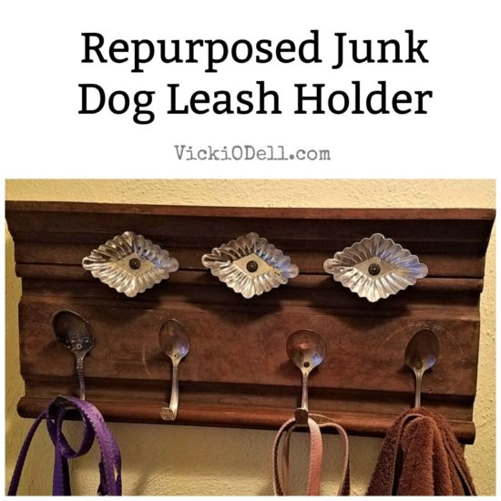 Repurposed Junk Dog Leash Holder 