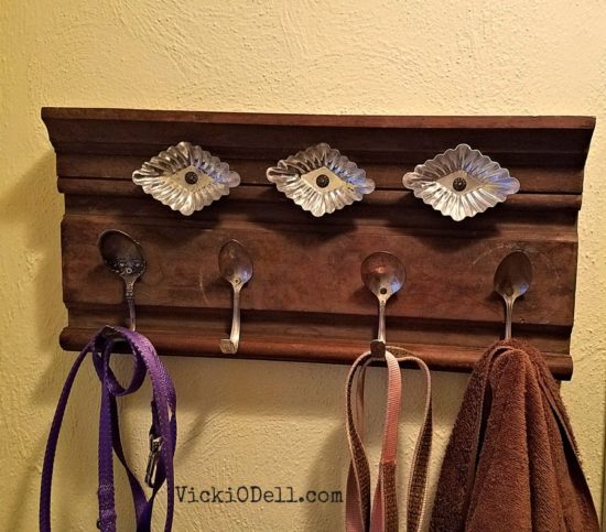 Repurposed Junk Dog Leash Holder 