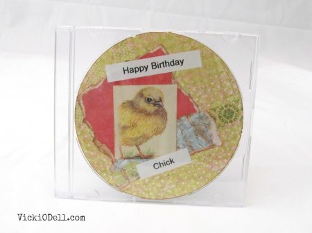 Recycled CD Birthday Card